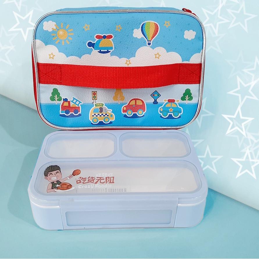 Stok Terbatas YOOYEE Kotak Makan yooyee Mini Bento Bekal Anak Sekat 3=606