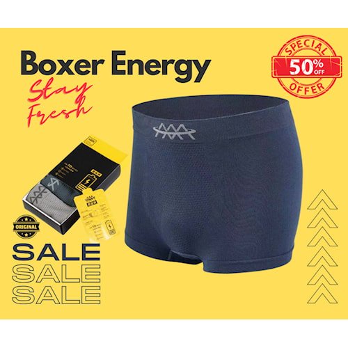 Celana Dalam Pria Boxer 3pcs 1 Box Magnet untuk Therapy Kesehatan Boxer Pria Polos Celana Dalam yang