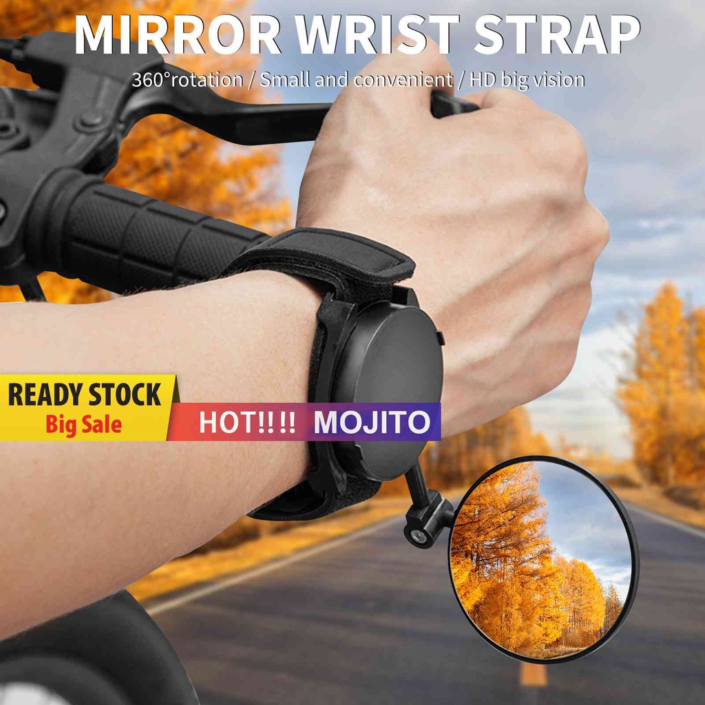 Kaca Spion Sepeda Dengan Strap Pergelangan Tangan Adjustable