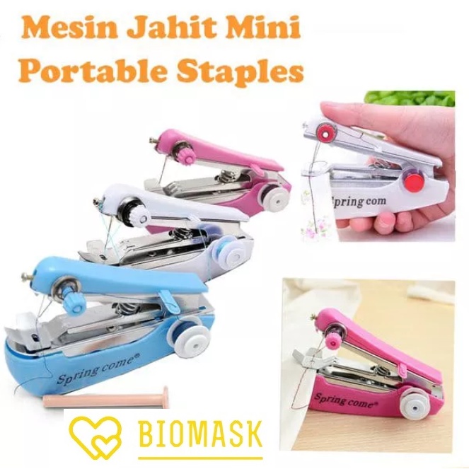 Mini Sewing Kit Mesin Jahit Tangan Mini Portable Staples Alat Jahit