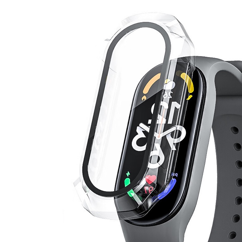Xiaomi Band 4 5 6 7 PC Hard Case with Tempered Glass / Miband Full Screen Protector