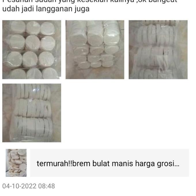 

10.10 Promo >> termurah!!brem bulat manis harga grosir 27keping khas Solo