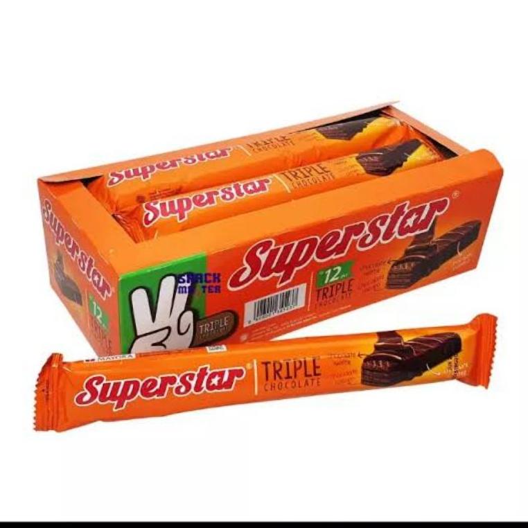 

[KODE PRODUK YHPEQ7998] Roma Superstar Wafer Triple Chocolate Coklat Box Isi 12Pcs