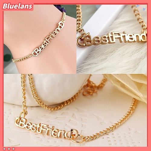 Perhiasan Gelang Rantai Fashion Unisex: Dengan Huruf-huruf Persahabatan Untuk Sahabat