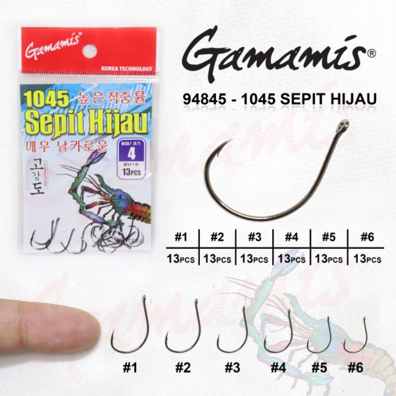 Mata Kail Pancing Udang Gamamis Sepit Hijau