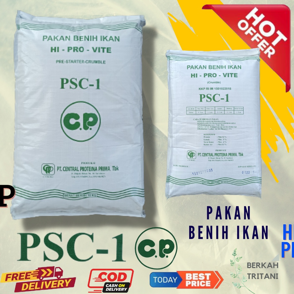 Pakan Benih Ikan PSC-1 250gr Pengenalan Pelet Ke Benih Ikan