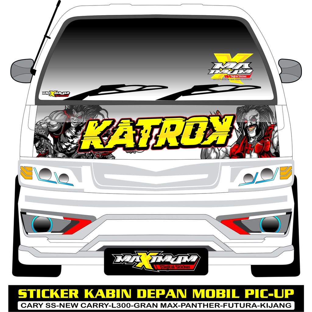 STICKER KABIN DEPAN MOBIL PICKUP SS / FUTURA /KABIN DEPAN SS FUTURA CUSTOM-KNY-DS05