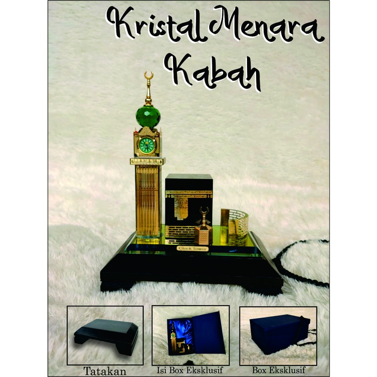 Promo Kristal Miniatur kabah Menara Jam Mekah  tower ( MH G0240 )