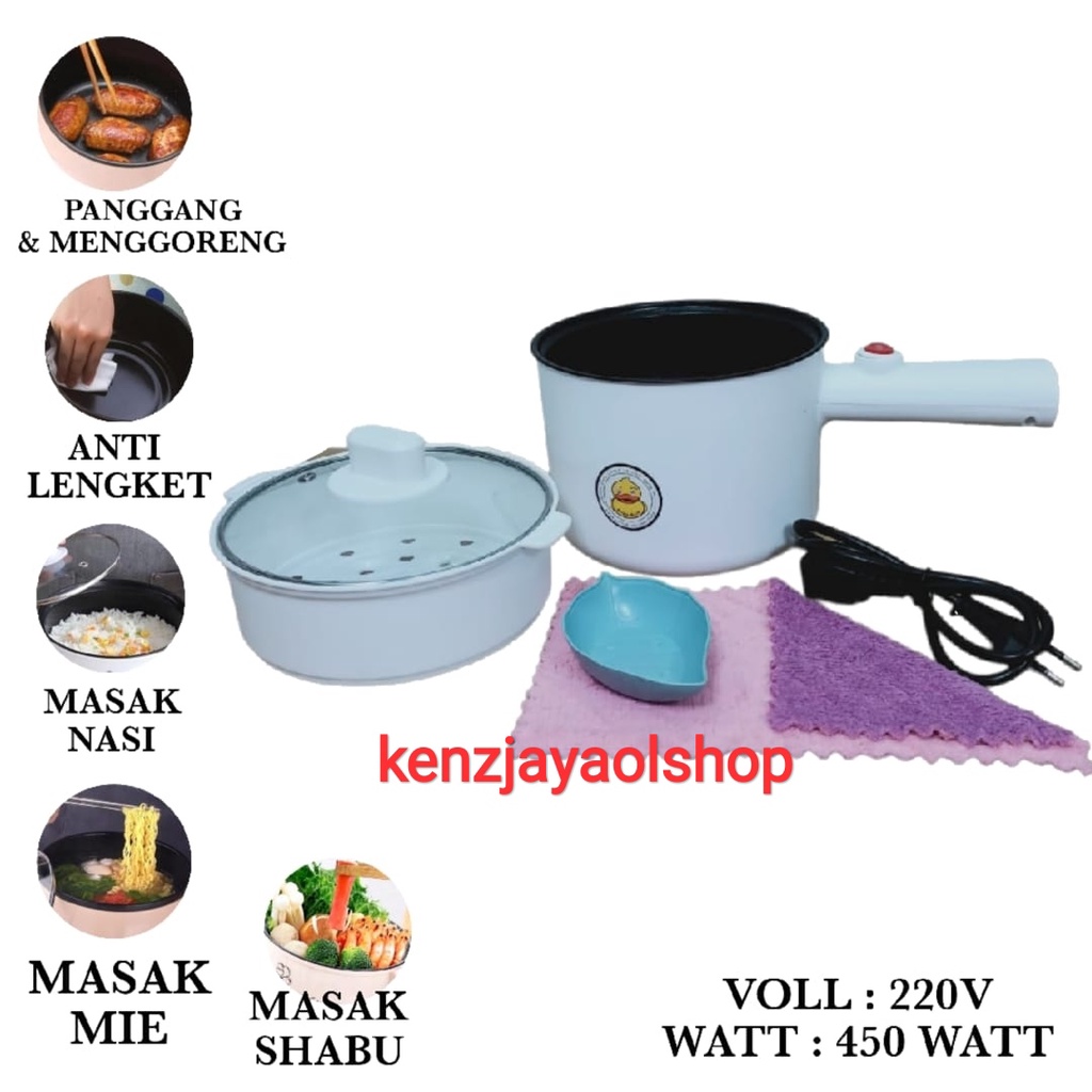 ( KJO ) Panci Eletrik Bebek 1.8 L - Panci Listrik Serbaguna - Teflon Anti Lengket Panci Hotpot