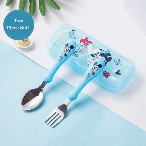 ORIGINAL DISNEY Mickey Minnie Baby spoon fork set HM1675