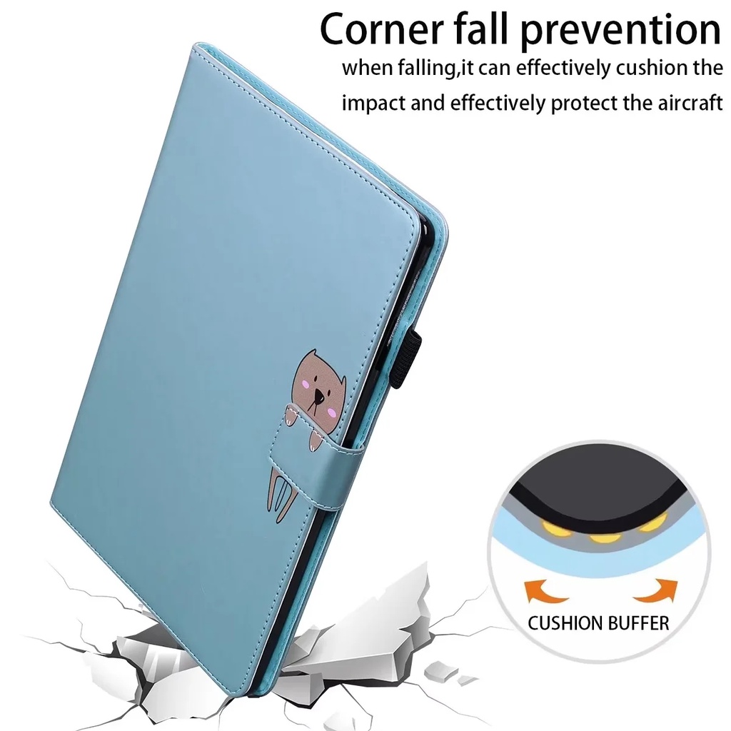 Casing Untuk Oppo Pad Air (2022) 10.36 &quot;OPD2102 X21N2 Pola Fashion Tablet Perlindungan Case Hewan Lucu Dicat Dompet Flip Card Stand Shockproof Leather Cover