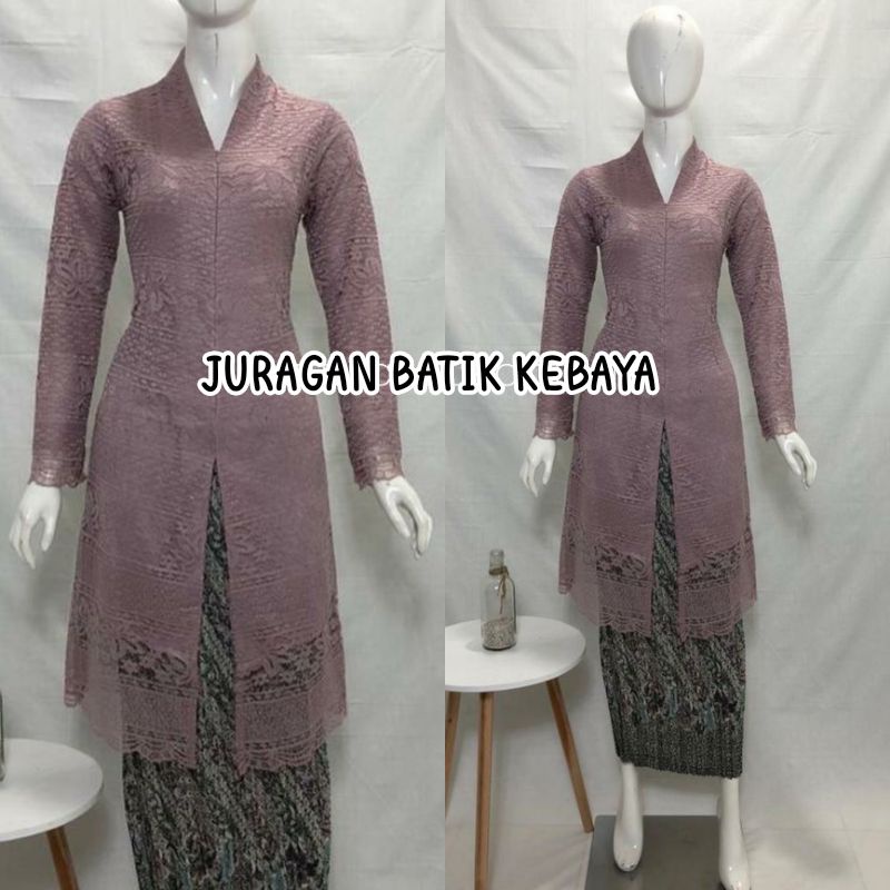 Kebaya Brukat - Kebaya Modern - Set Tunik Brukat - Tunik Busui - Tunik Brukat - Set Kebaya Modern