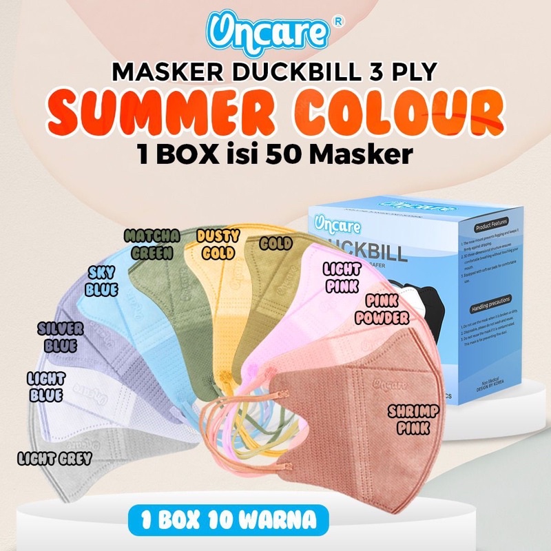 MASKER DUCKBIL Y&B MIX WARNA WARNI (50pcs)-Warna(OnCare)