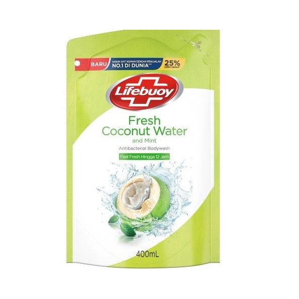 Jual Lifebuoy Body Wash Fresh Coconut Water Pouch 450 Ml Shopee Indonesia