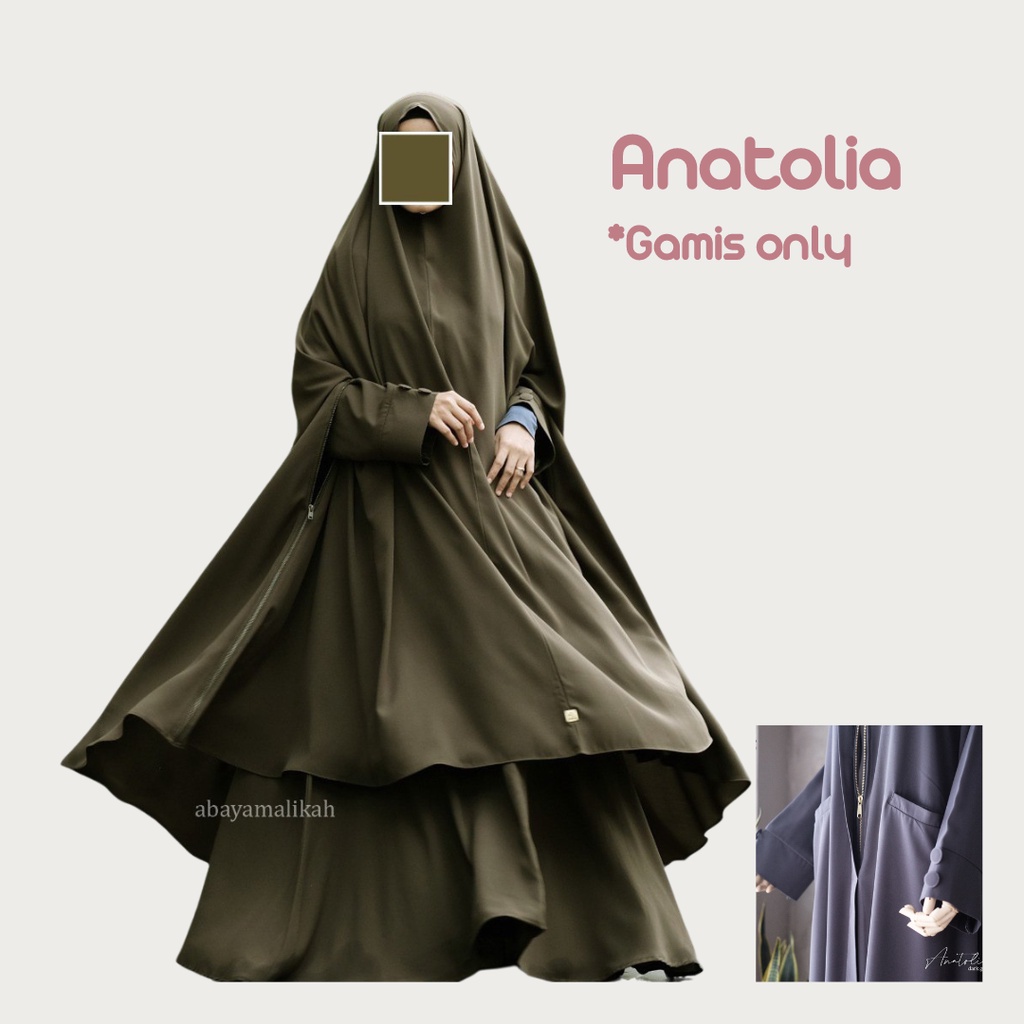 GAMIS POLOS SYARI ANATOLIA BY ABAYA MALIKAH