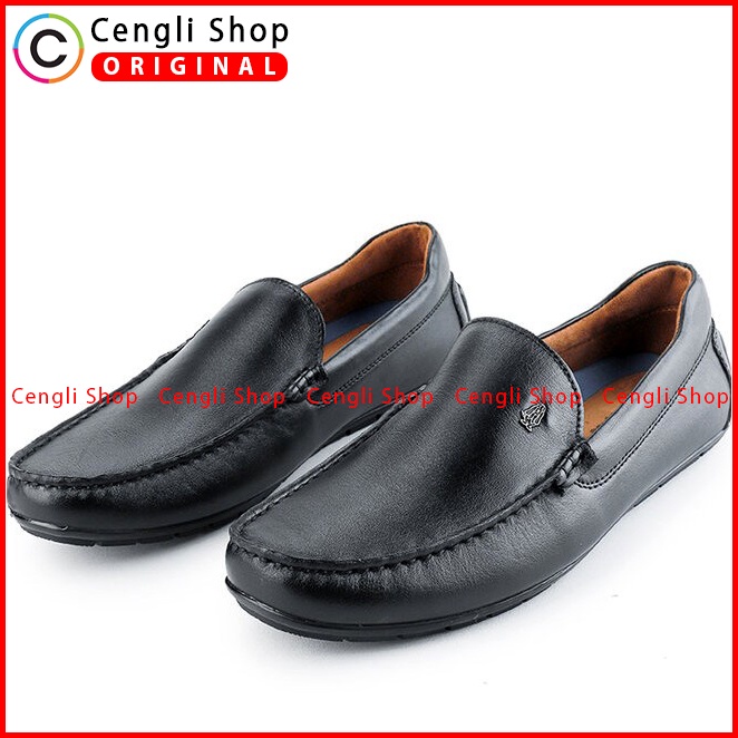 HM005 SEPATU KULIT HUSH PUPPIES PRIA CASUAL SEMI FORMAL ORIGINAL HITAM
