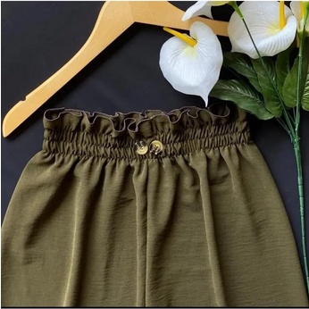 CELANA HW JUMBO CREPE CURLY VARIASI 2 KANCING MODEL STYLISH KEKINIAN