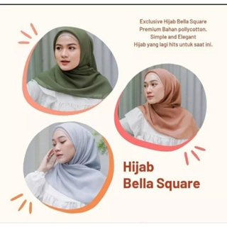 Bella Square Hijab Segi empat polos #5