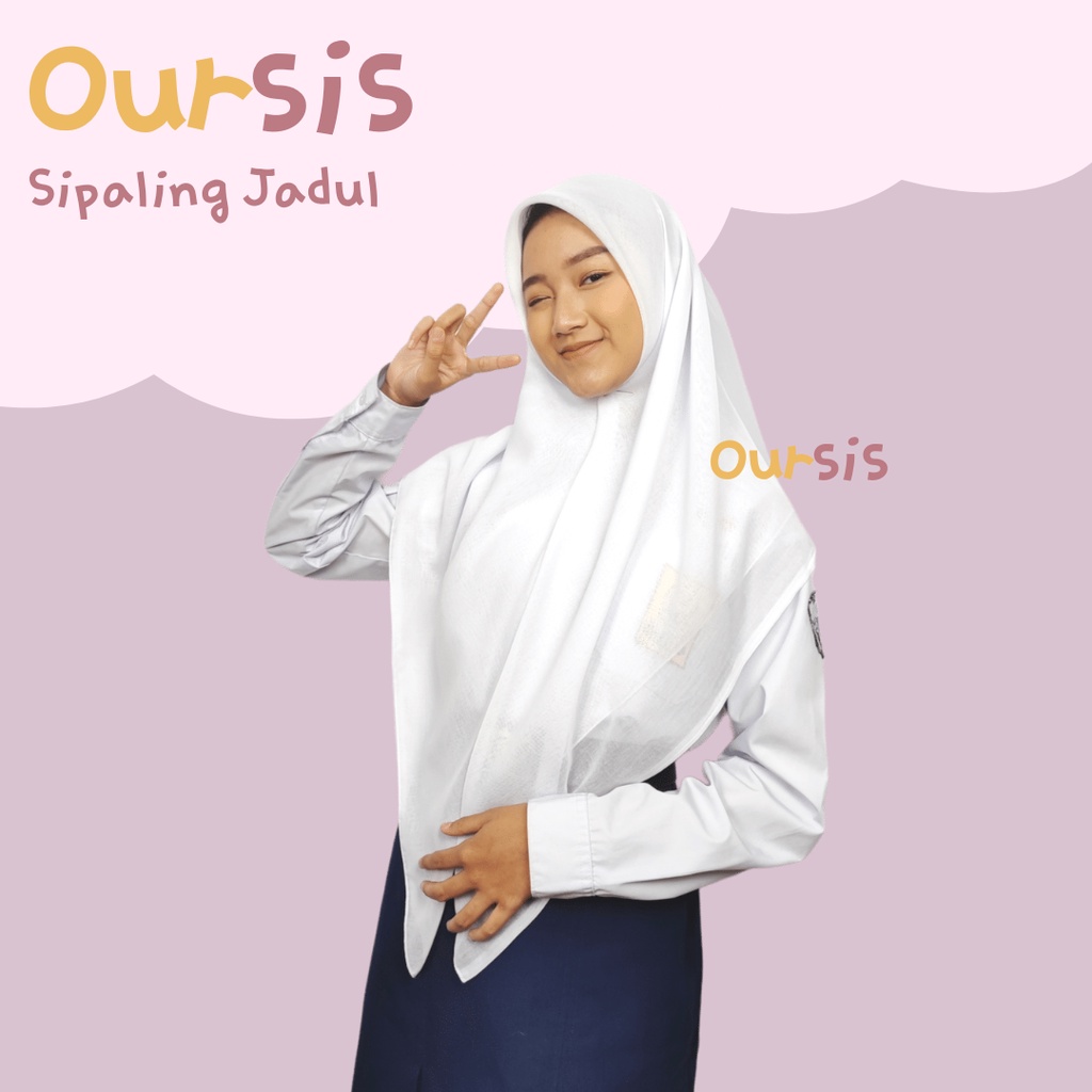 ᴏᴜʀꜱɪꜱ Kerudung Sekolah Segi Empat Paris | SiPALING JADUL