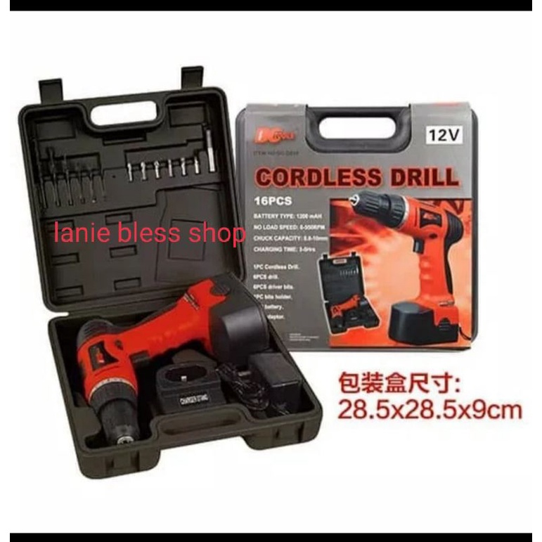 bor baterai bor listrik cordless portable obeng elektrik screwdriver