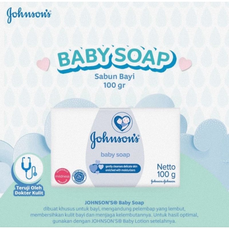 Johnson's Soap Sabun Batang 100 gr - Sabun Mandi Bayi &amp; Anak