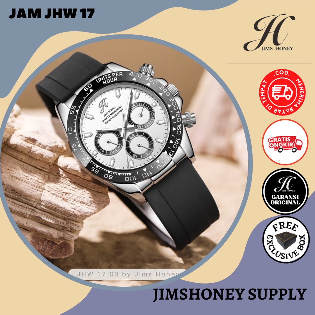 JIMS HONEY JHW 17 JAM TANGAN PRIA ANALOG QUARTZ