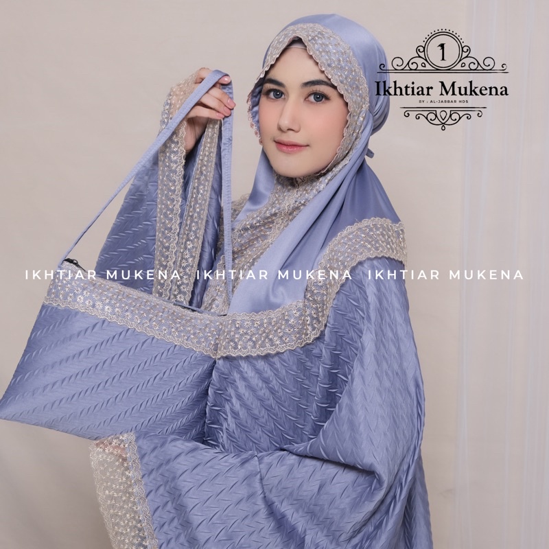 Mukena Dewasa Plisket Renda Turki Sutra Velvet Premium By Ikhtiar