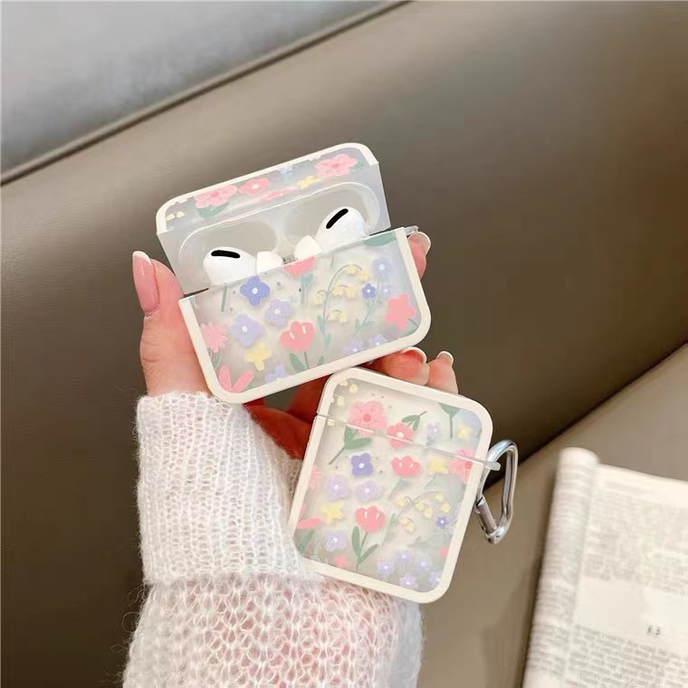 Casing Soft CASE Silikon Motif Bunga Untuk airpods 3 / 2 / 1 / Pro / Pro 2