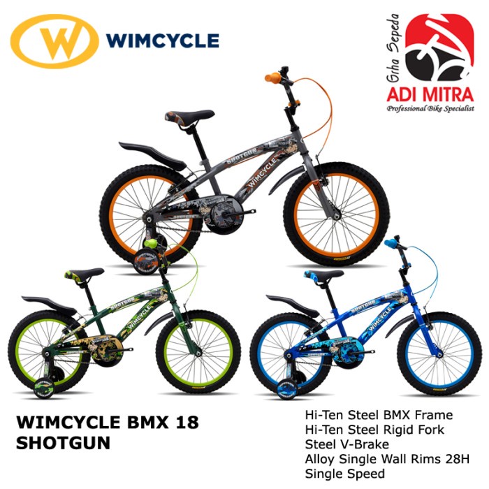 Wimcycle Shotgun Sepeda BMX Anak [18 Inch]