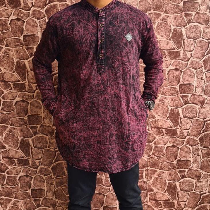Tren Terbaru Kurta Jeans Sandwash | Tangan Panjang Original