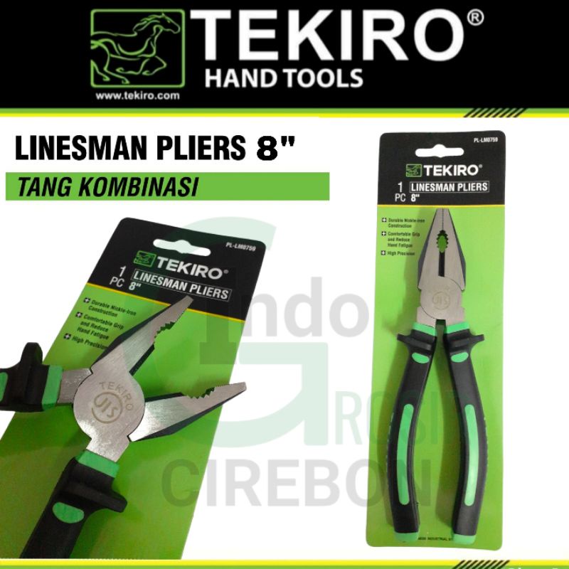 TEKIRO Tang Kombinasi 8 Inch Linesman Pliers