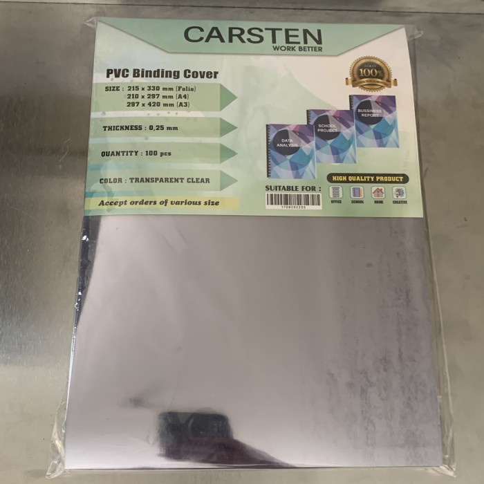 

Cover Plastik Mika Jilid Bening Mika Plastik 0,20mm Bening Transparant