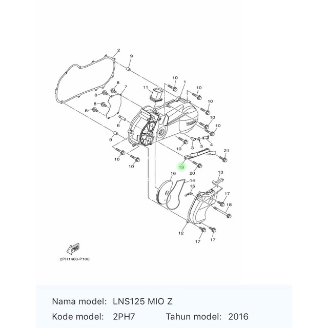 Cover Bak Cvt Mio Z 2Ph-E5413-00