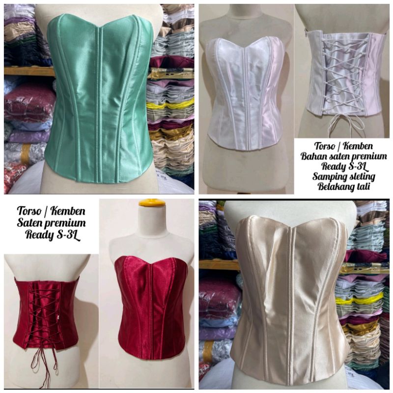 Kemben Kebaya Longtorso Premium Satin VOL.1 Bustier Kamisol Daleman Korset Terbaru