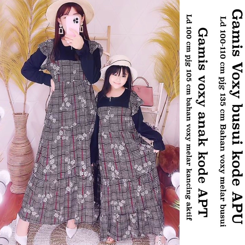 Gamis voxy ibu APu &amp; Anak kode APT