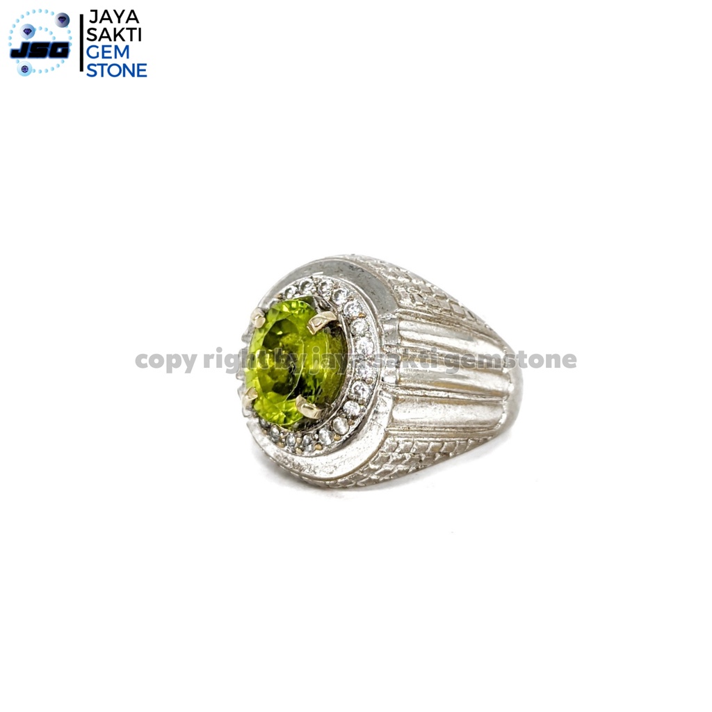 Natural Batu Permata Green Peridot Cutting Minimalis GP01