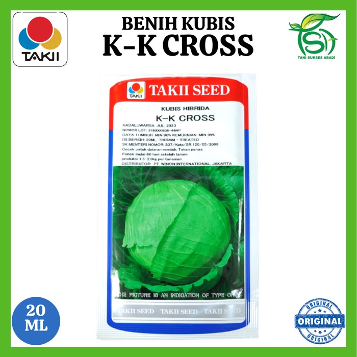 Benih Kubis K-K CROSS (20 ML) - Bibit Hibrida KK Cros Gr Takii Seed