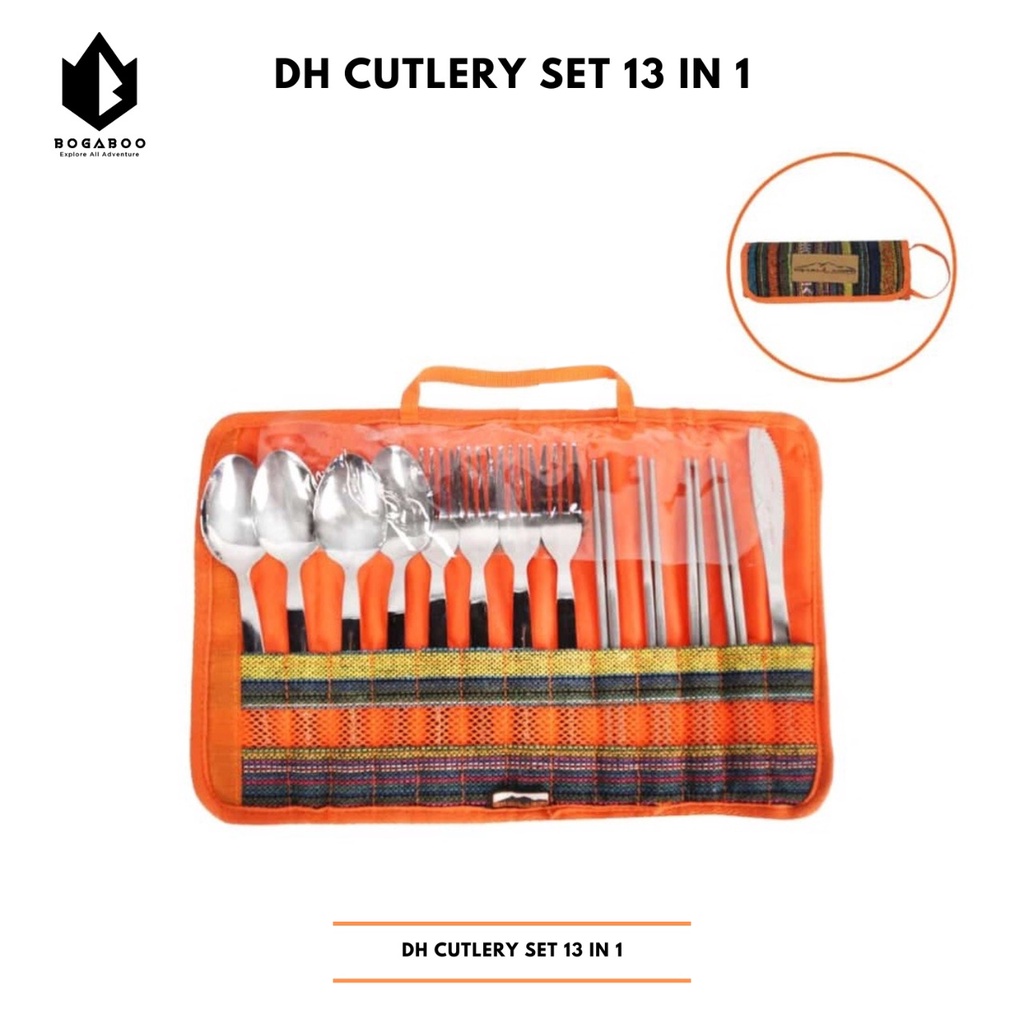 COD Dhaulagiri CUTLERY SET 13 IN 1- Alat Makan Set Camping Hiking Outdoor- Perlengkapan Alat Masak
