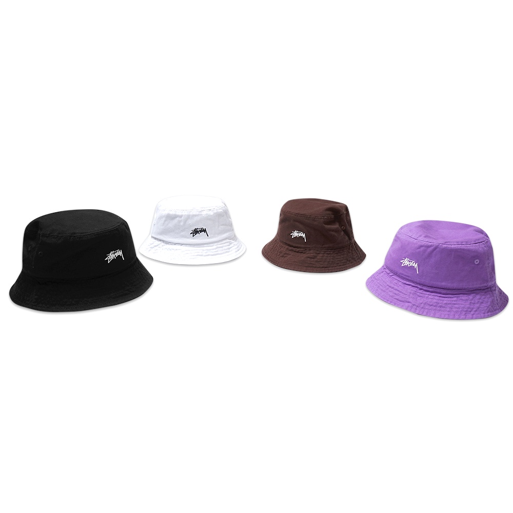 Stussy Embroidery Logo Bucket Hat