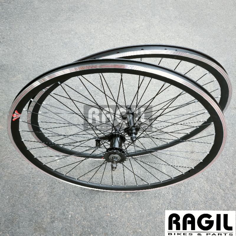 WHEELSET SEPEDA 700 700C LESPO TORPEDO RODA JADI FIXIE BALAP ROAD BIKE HYBRID VELG RIMS RIM JARI JAR