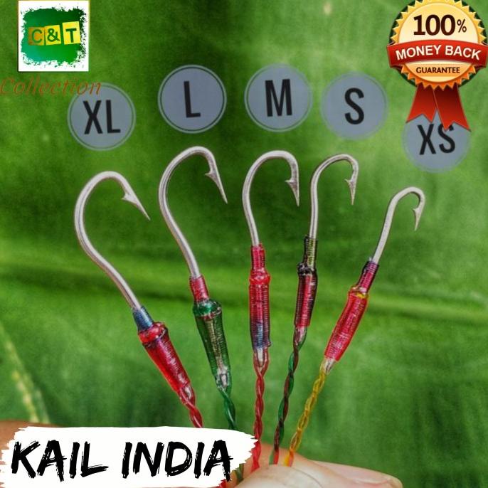 Kail Pancing Urek Belut Pancing Belut Kail India Bahan Baja (Satu Set)