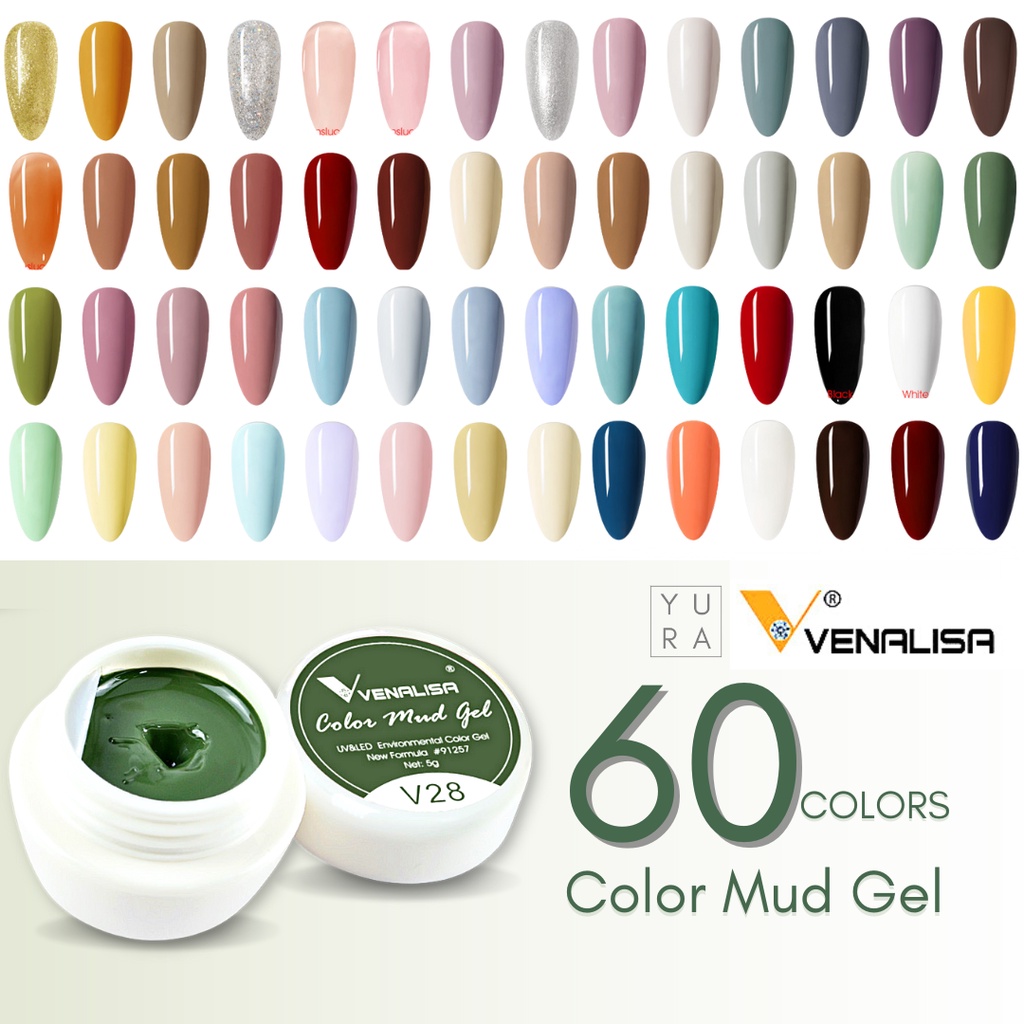 Kutek Venalisa Mud Painting Gel Nail Polish UV LED (V21-V50)