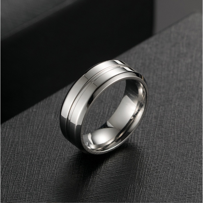 Cincin Tindik Bahan Stainless Steel Model Hollow Gaya Hip Hop Untuk Pria