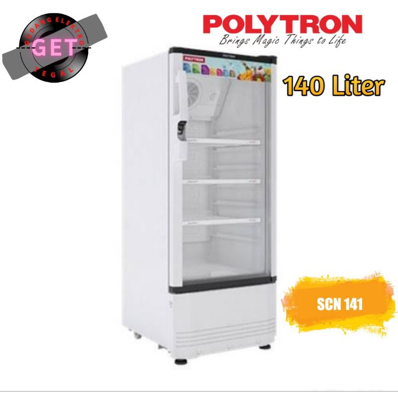 SHOWCASE POLYTRON 3 RAK ~ SCN 141| DISPLAY COOLER/PENDINGIN MINUMAN (KOTA TEGAL)