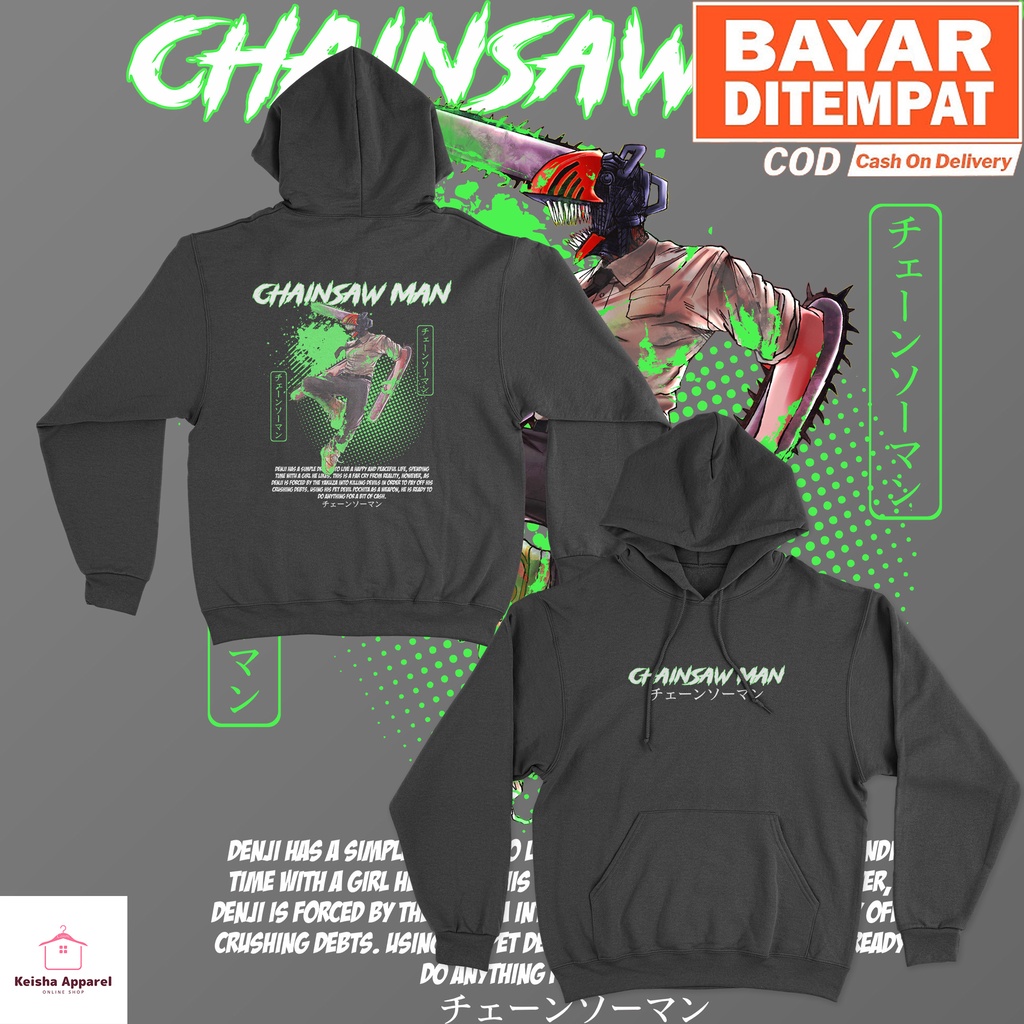JAKET HOODIE ANIME CHAINSAW MAN HOODIE CHAINSAW MAN PRIA WANITA