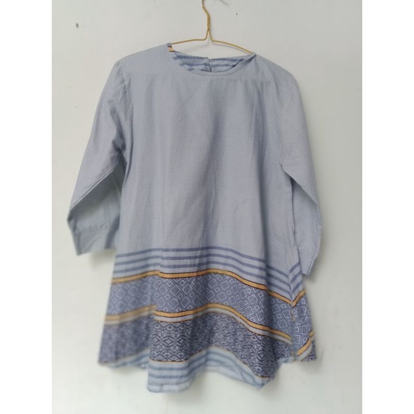 tunik biru preloved bekas