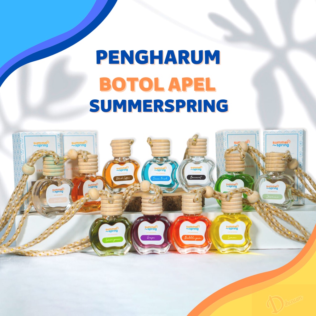 sumer spring pengharum ruangan - Pengharum ruangan botol apel - Pengharum mobil - parfum mobil summe