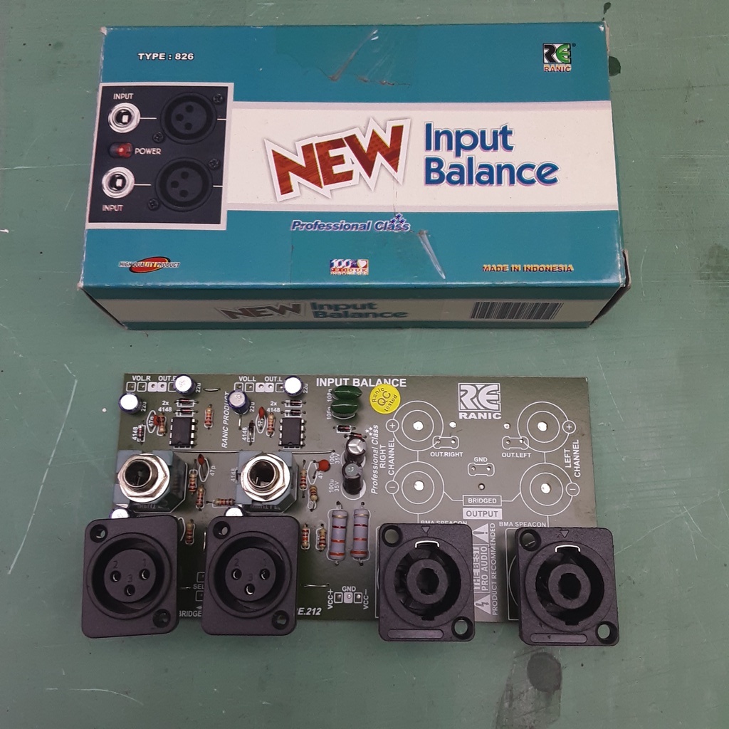 Kit Preamp Balance Input Stereo Panel Box Power tipe826