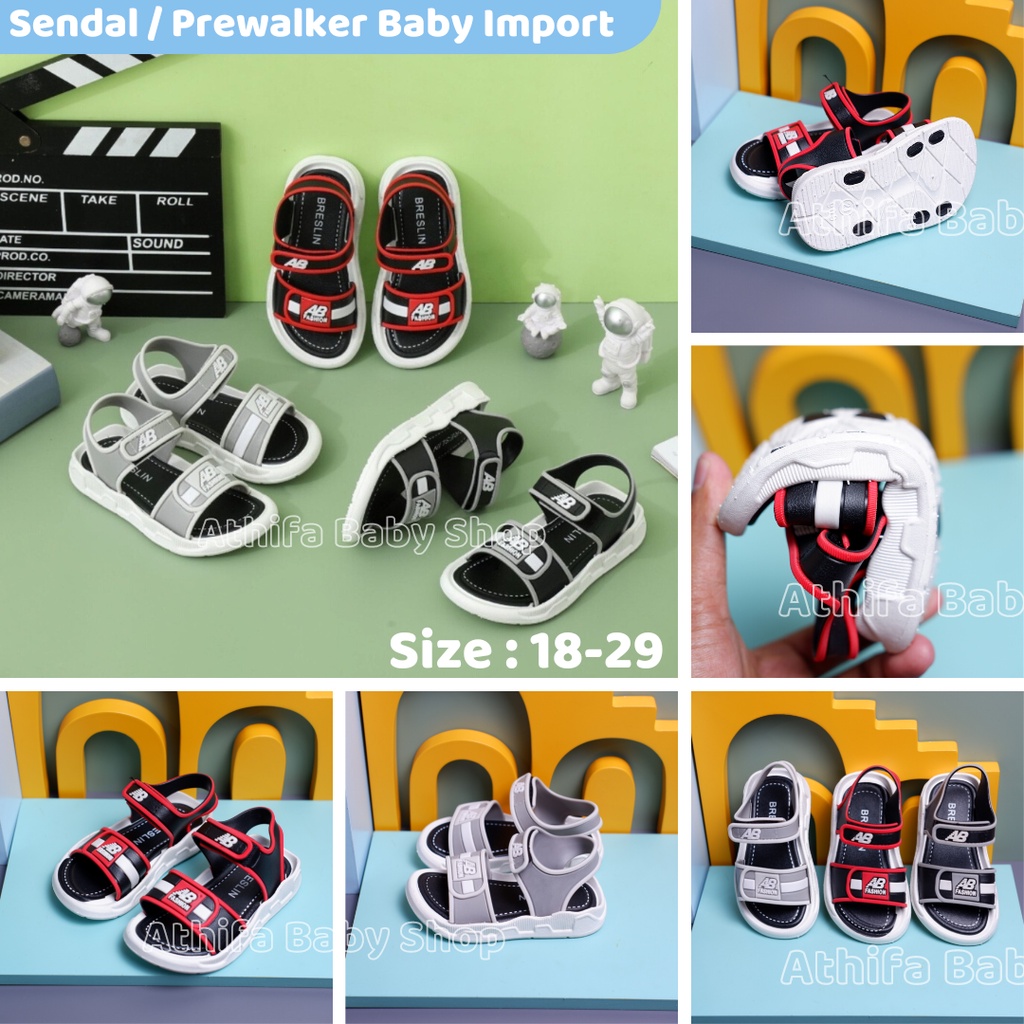 Sepatu Sandal Gunung Anak Laki Lelaki Cowok Perempuan Cewe Usia 6 7 8 9 10 11 Bulan 1 2 3 4 5 6 Tahun Sendal Balita Bayi Cowok Karet Import -Z909-