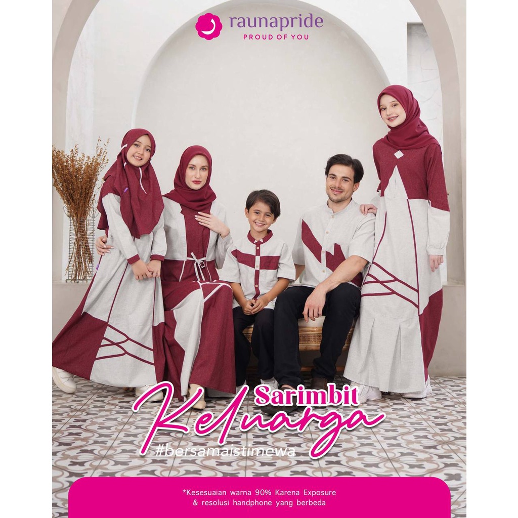 Rauna Sarimbit Keluarga Lebaran / SR - 08 Maroon / Fashion Muslim